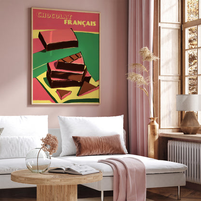 French Chocolat Retro Art Print