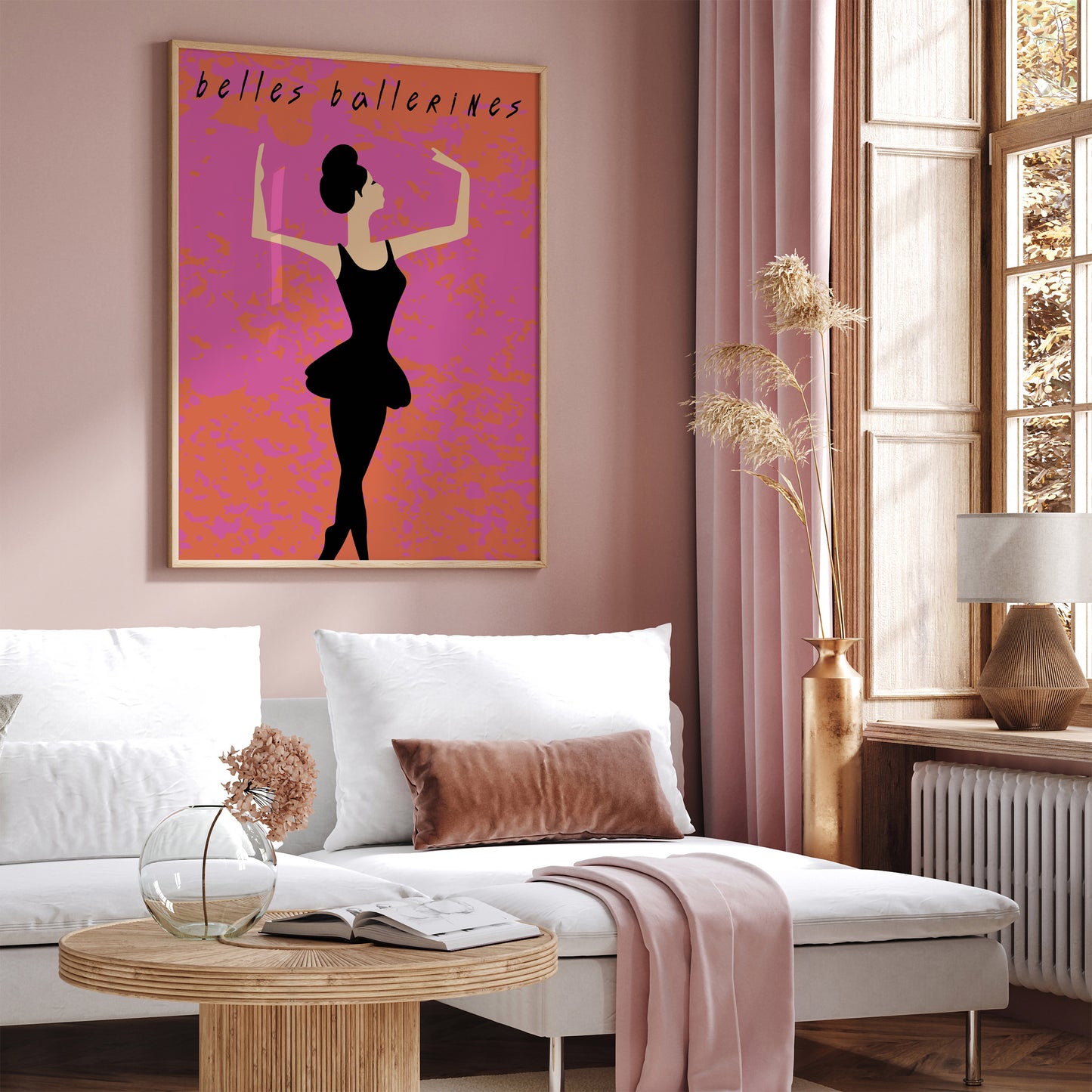 French Ballerina Minimal Poster