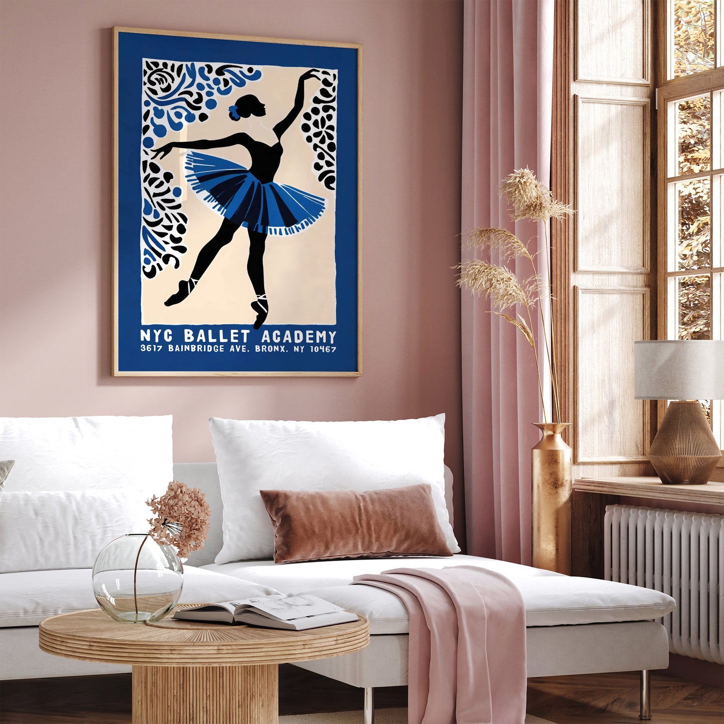 NYC Ballet Academy Retro Poster