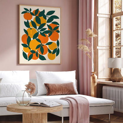 Oranges Fruit Kitchen Art Print