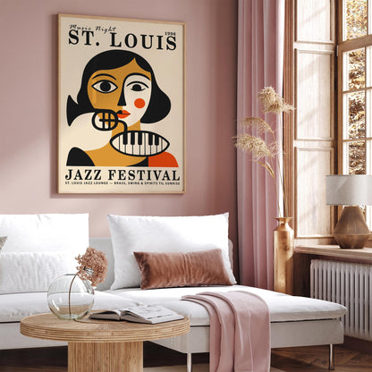 St. Louis Jazz Festival Poster – Vintage Jazz Wall Art