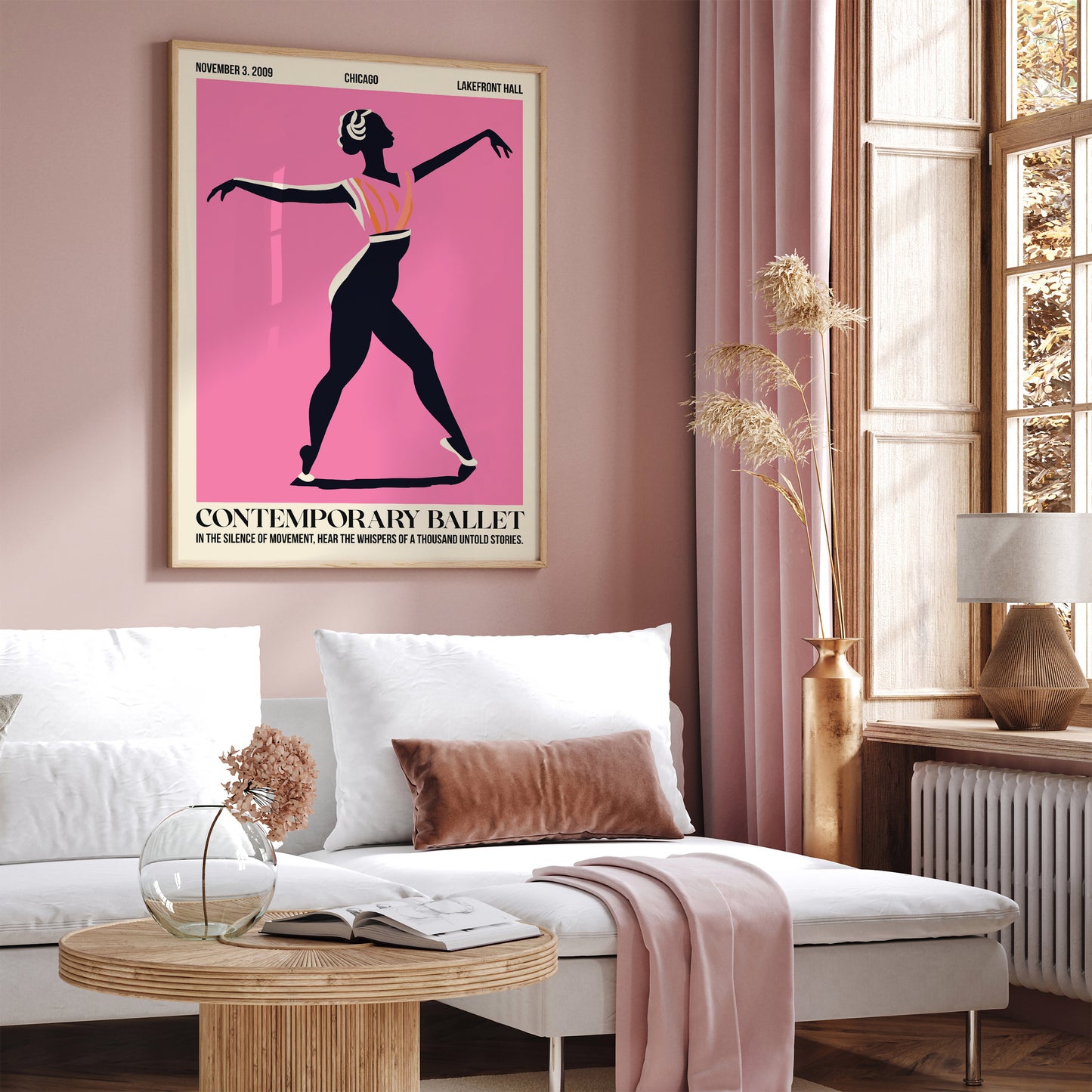 Chicago Contemporary Ballet Pink Art Print