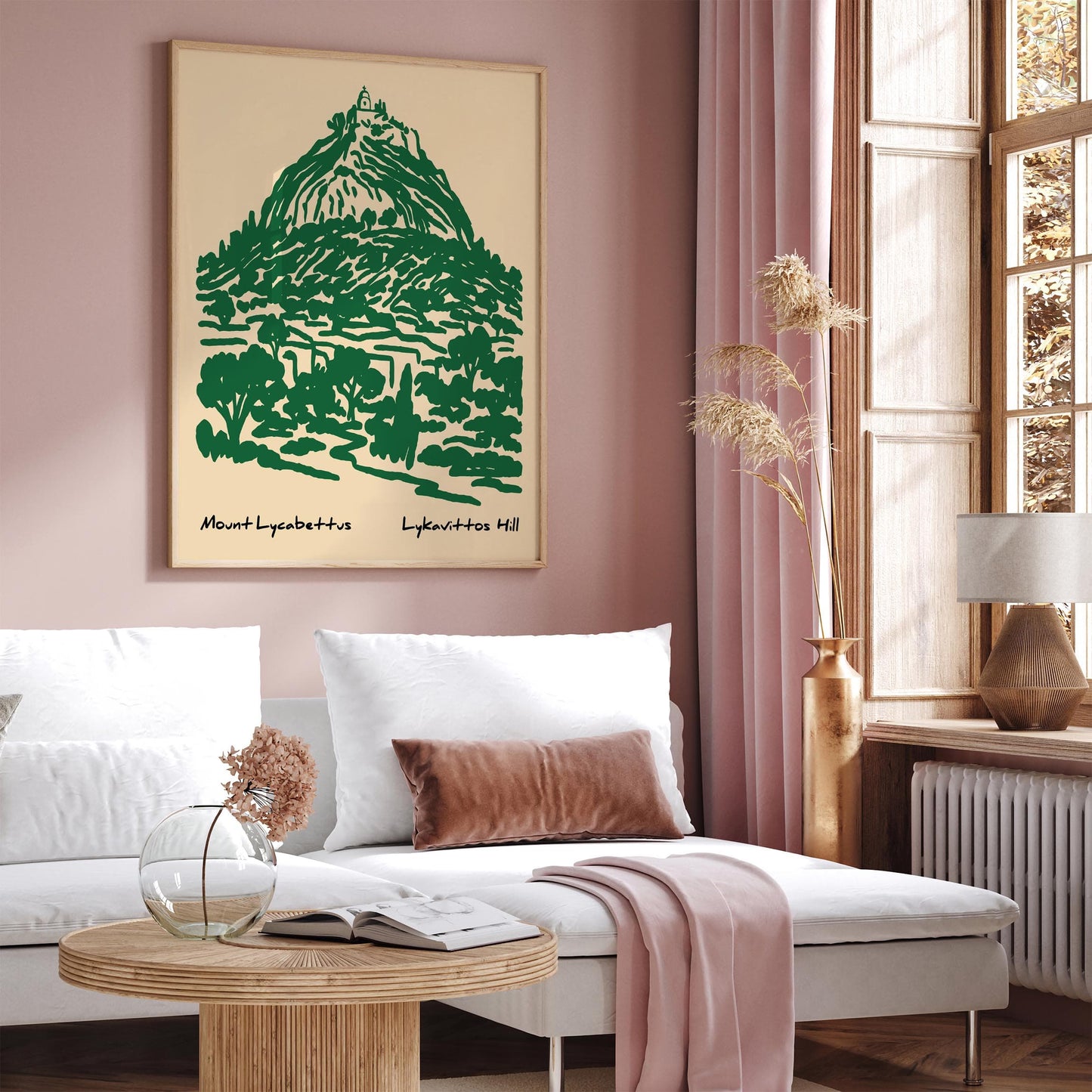 Mount Lycabettus Poster - Green Athens Landscape Wall Art