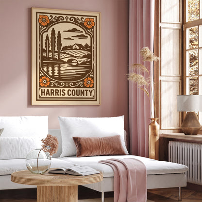 Harris County Landscape Wall Art Print