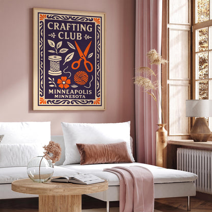 Crafting Club Minneapolis Minnesota Art Print