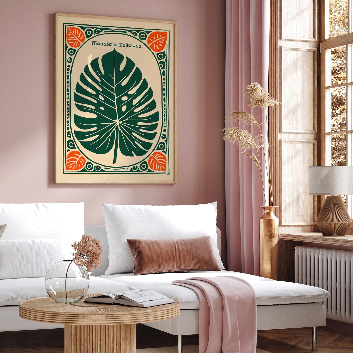 Monstera Deliciosa Bohemian Art Print