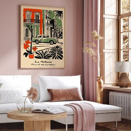 La Habana Cuba Poster - Eclectic Travel Wall Art