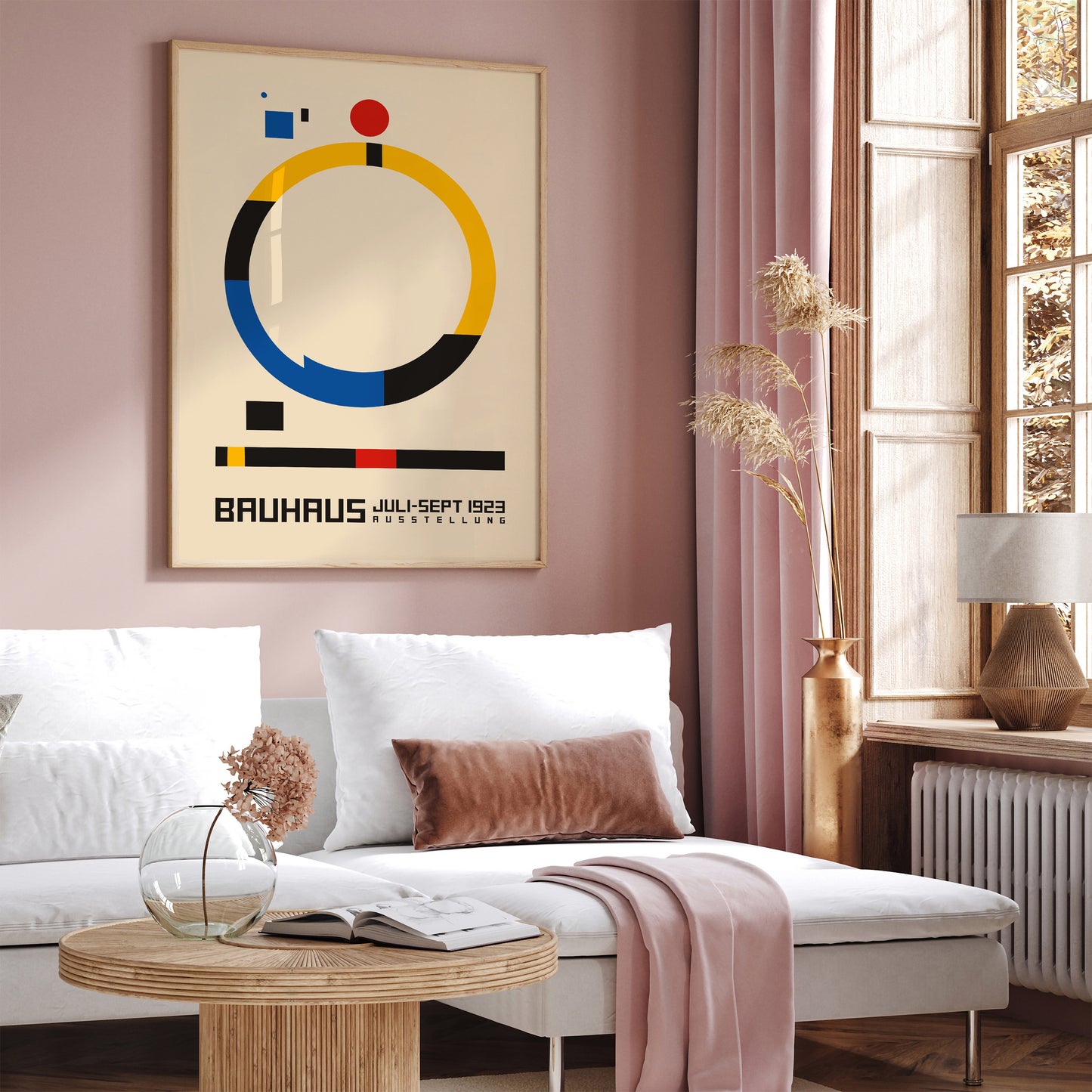 Bauhaus Exhibition Geometric Poster 2024