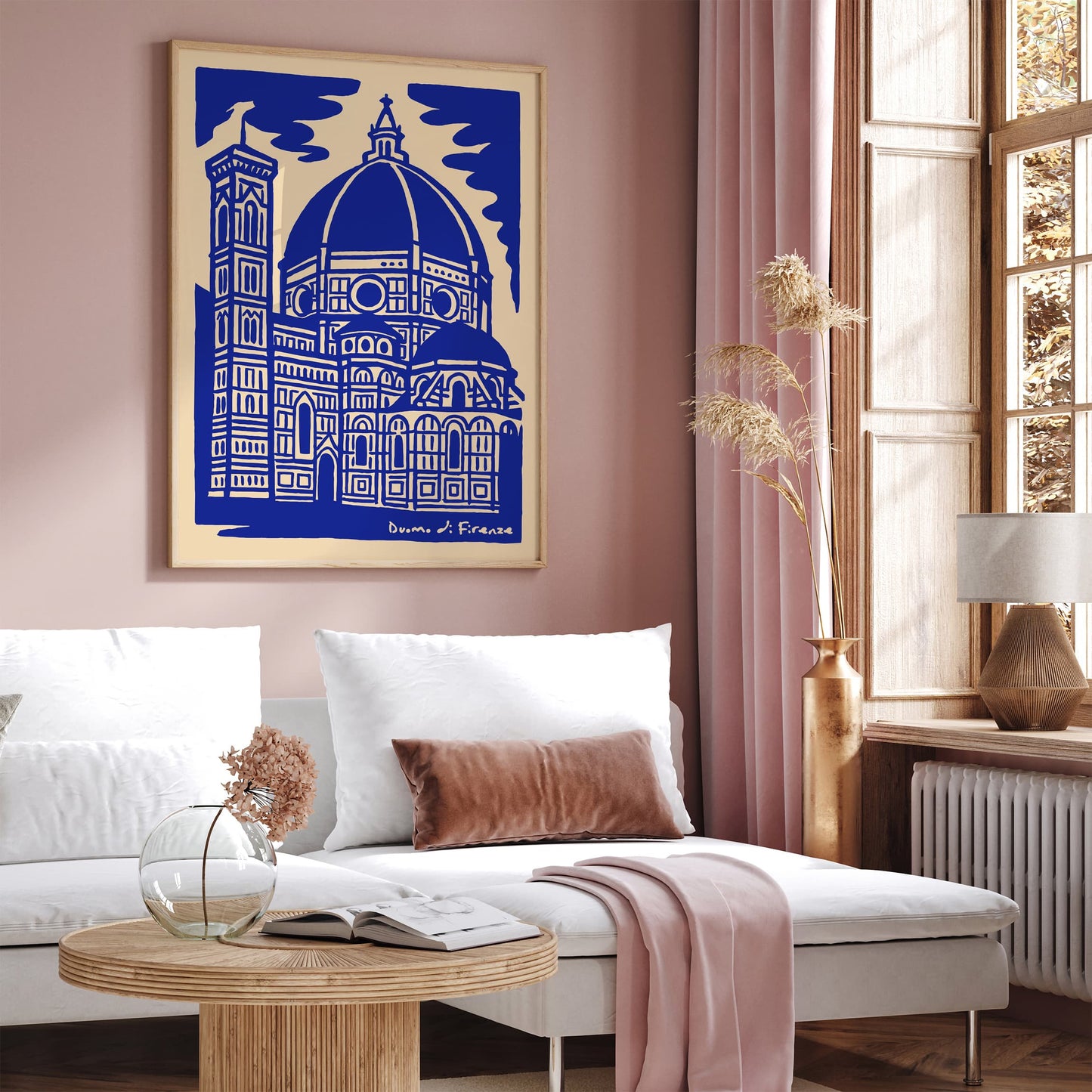Duomo di Firenze Blue Travel Poster
