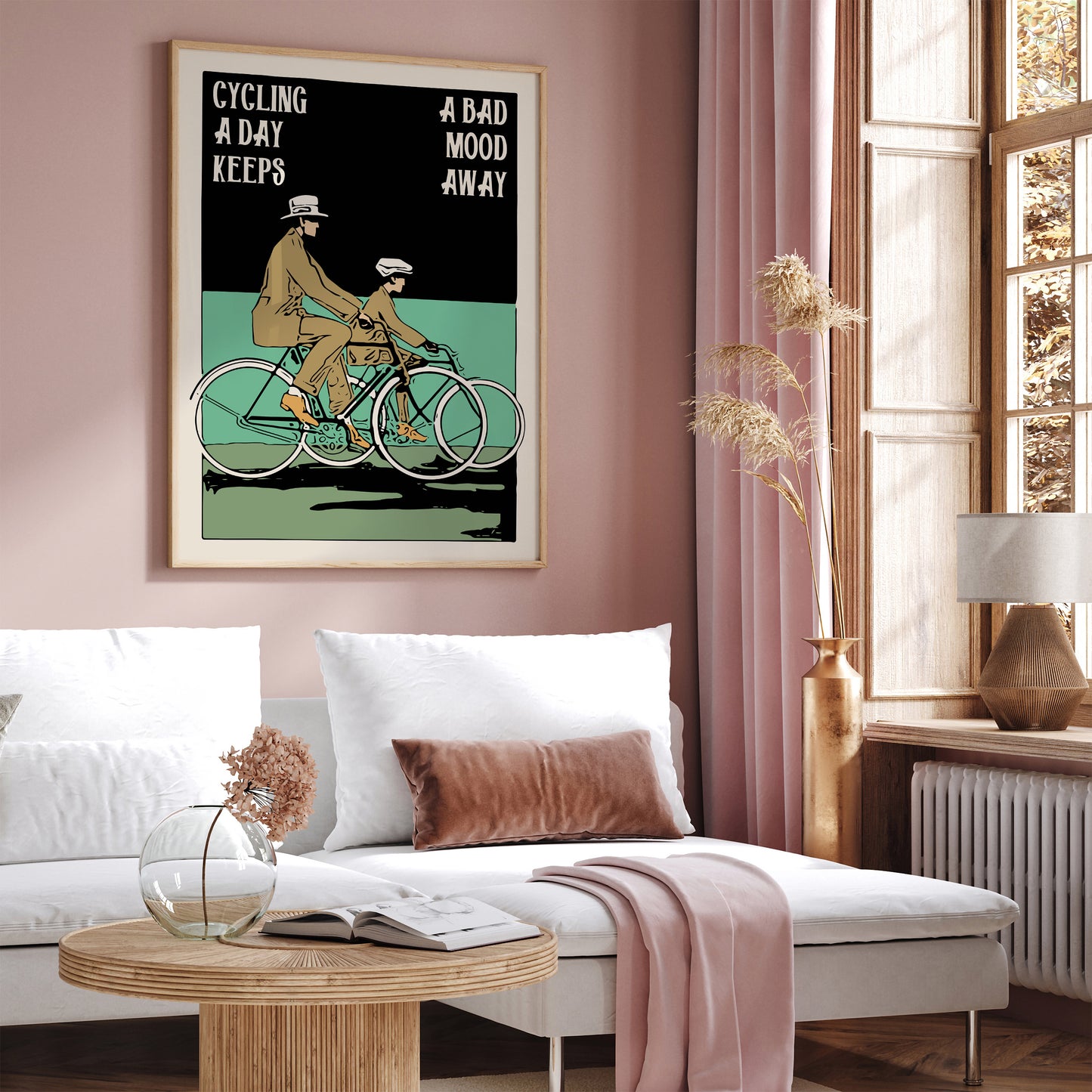 Motivational Cycling Retro Poster