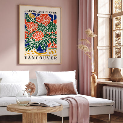 Vancouver Flower Market Art Print