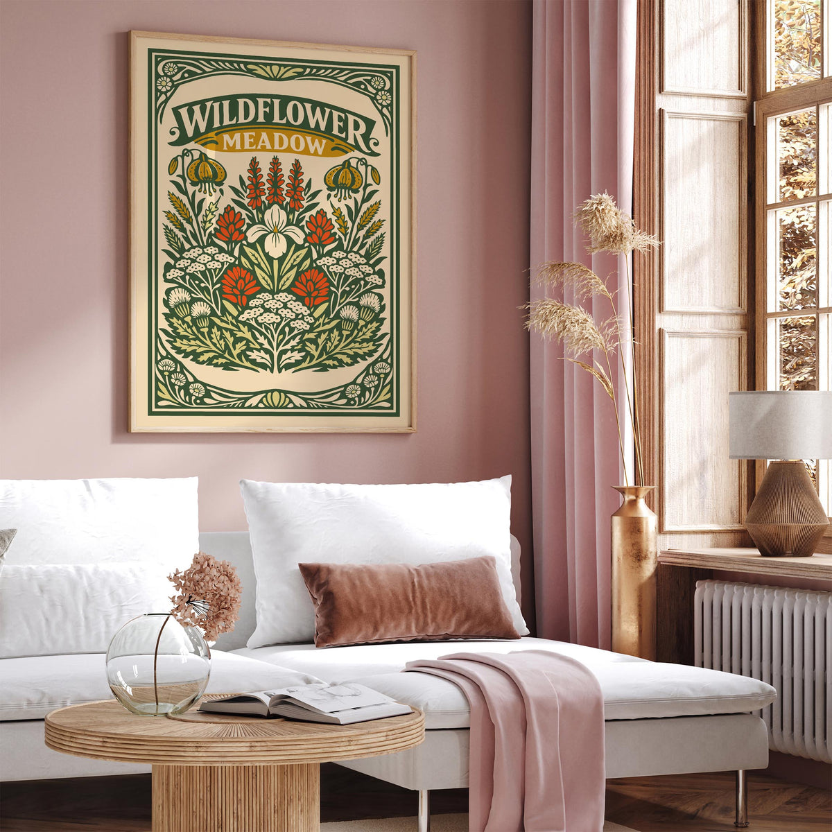 Vintage Wildflower Meadow Botanical Poster