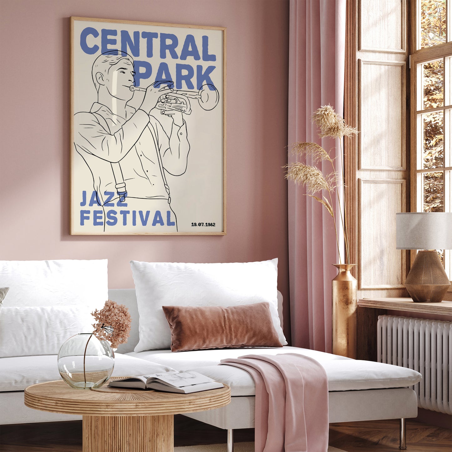 Central Park Jazz Festival Retro Poster