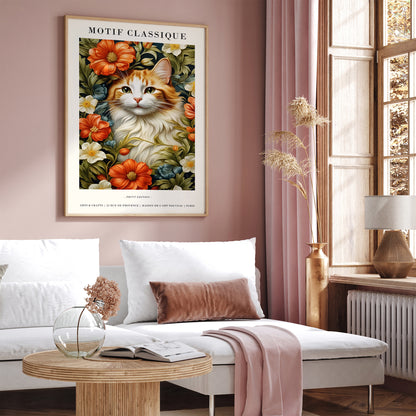 Art Nouveau Style Cat Wall Art