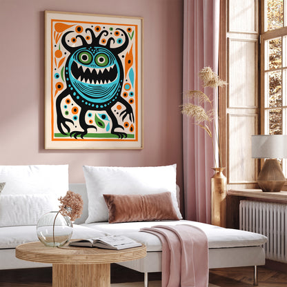 Spooky Monsters Art Print Kids Room Wall Art