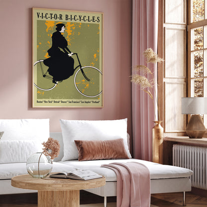 Victor Bicycles Vintage Poster