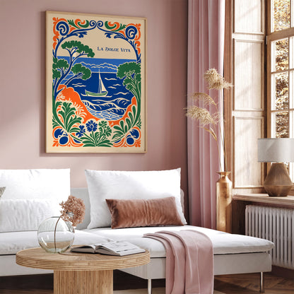 La Dolce Vita Poster Nautical Scenic Print