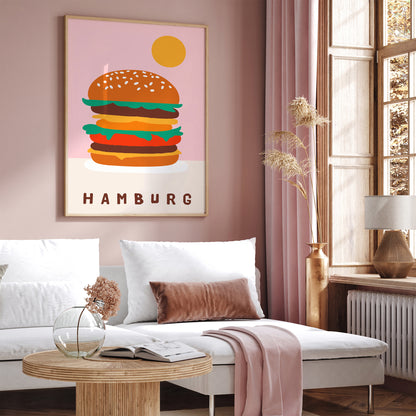 Hamburg, Hamburger Pop Art Poster