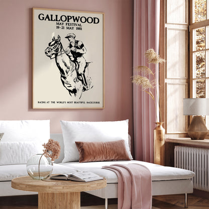 Horse Racing Vintage Poster Goodwood May Festival Giclee