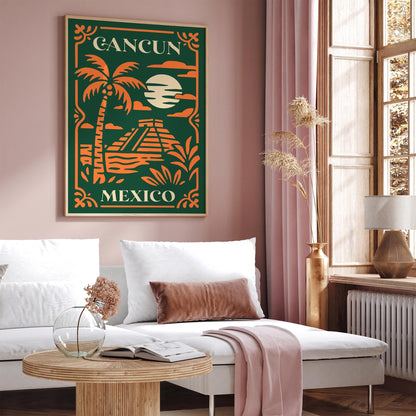 Cancun Mexico Travel Poster