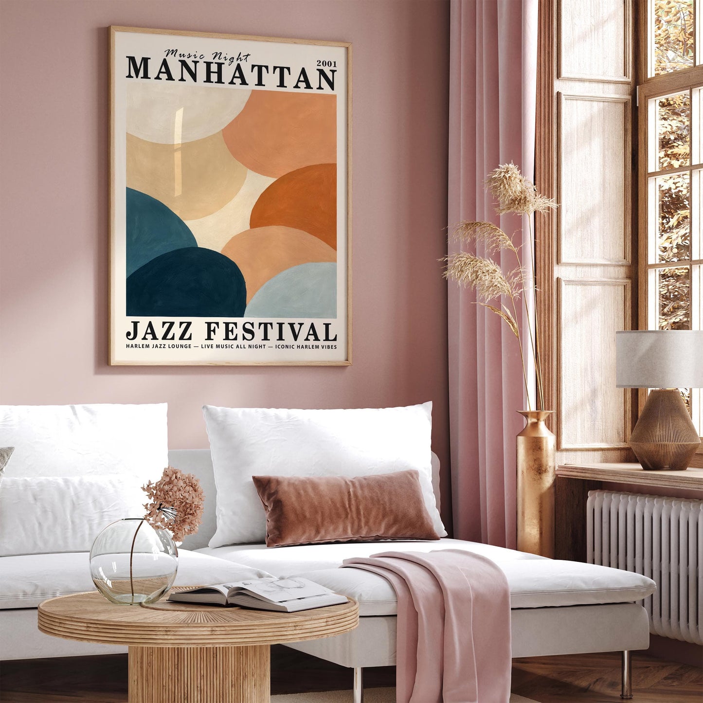 Manhattan Harlem Jazz Poster - Music Night Wall Art