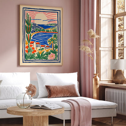 Spanish Landscape - Colorful Travel Wall Art Print