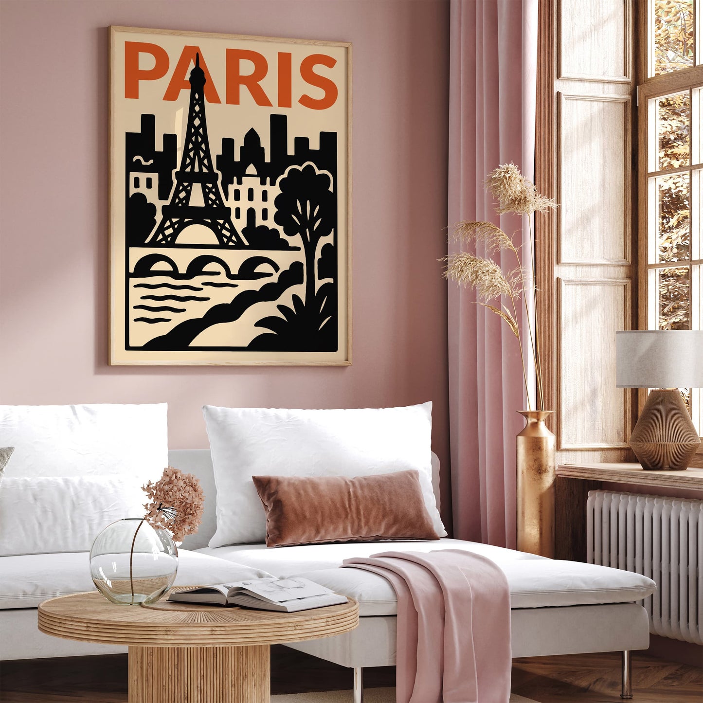 Paris Modern Cityscape Poster
