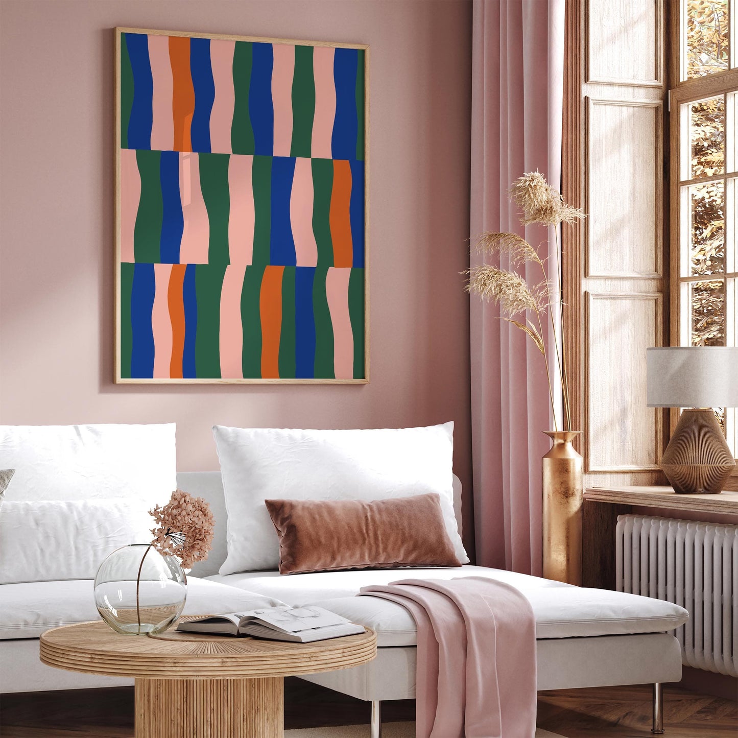 Retro Aesthetic Striped Abstract Poster