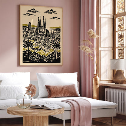 Barcelona Travel Poster