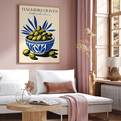 Halkidiki Olives Greece Kitchen Art Print