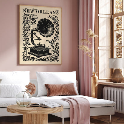 Music Night New Orleans Vintage Poster