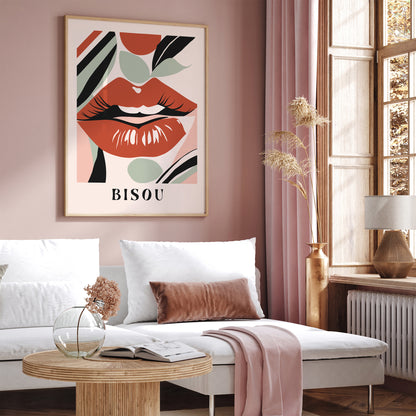 Bisou Modern French Art Print 2024