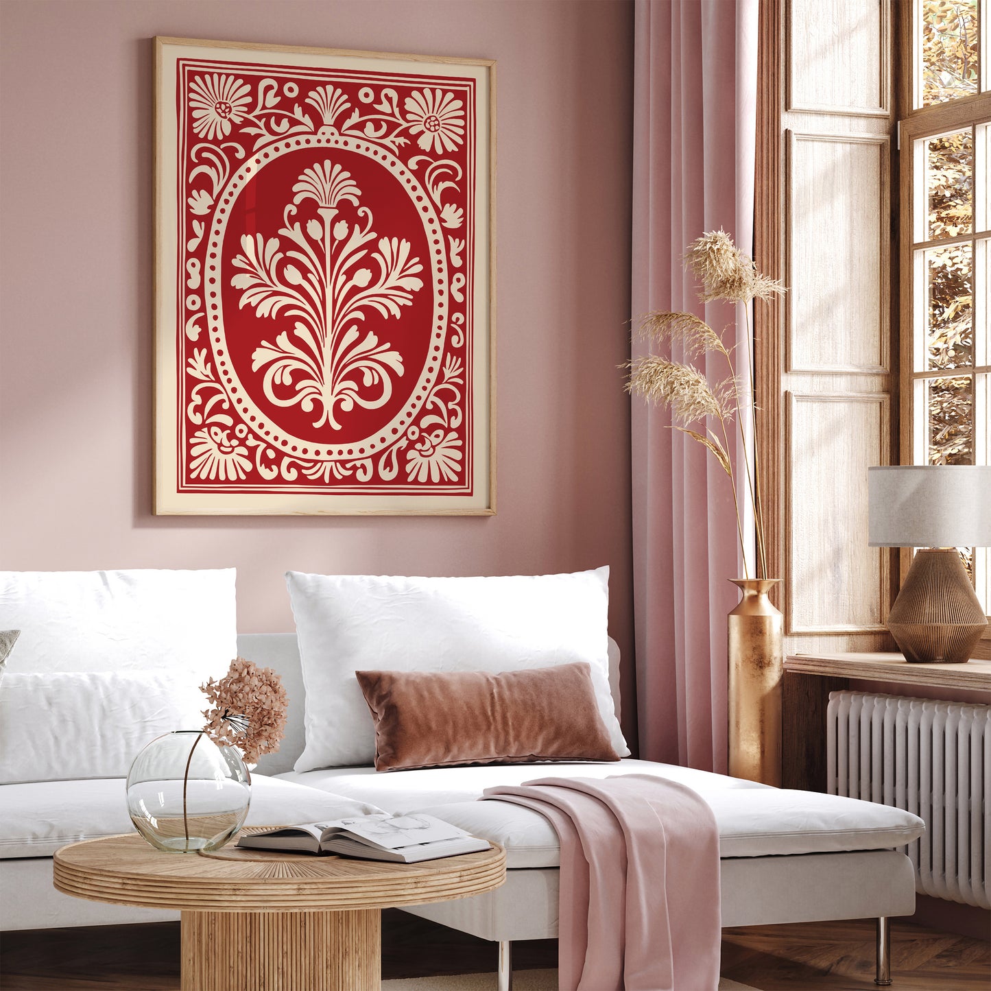Rococo Floral Art Print - Elegant Wall Art