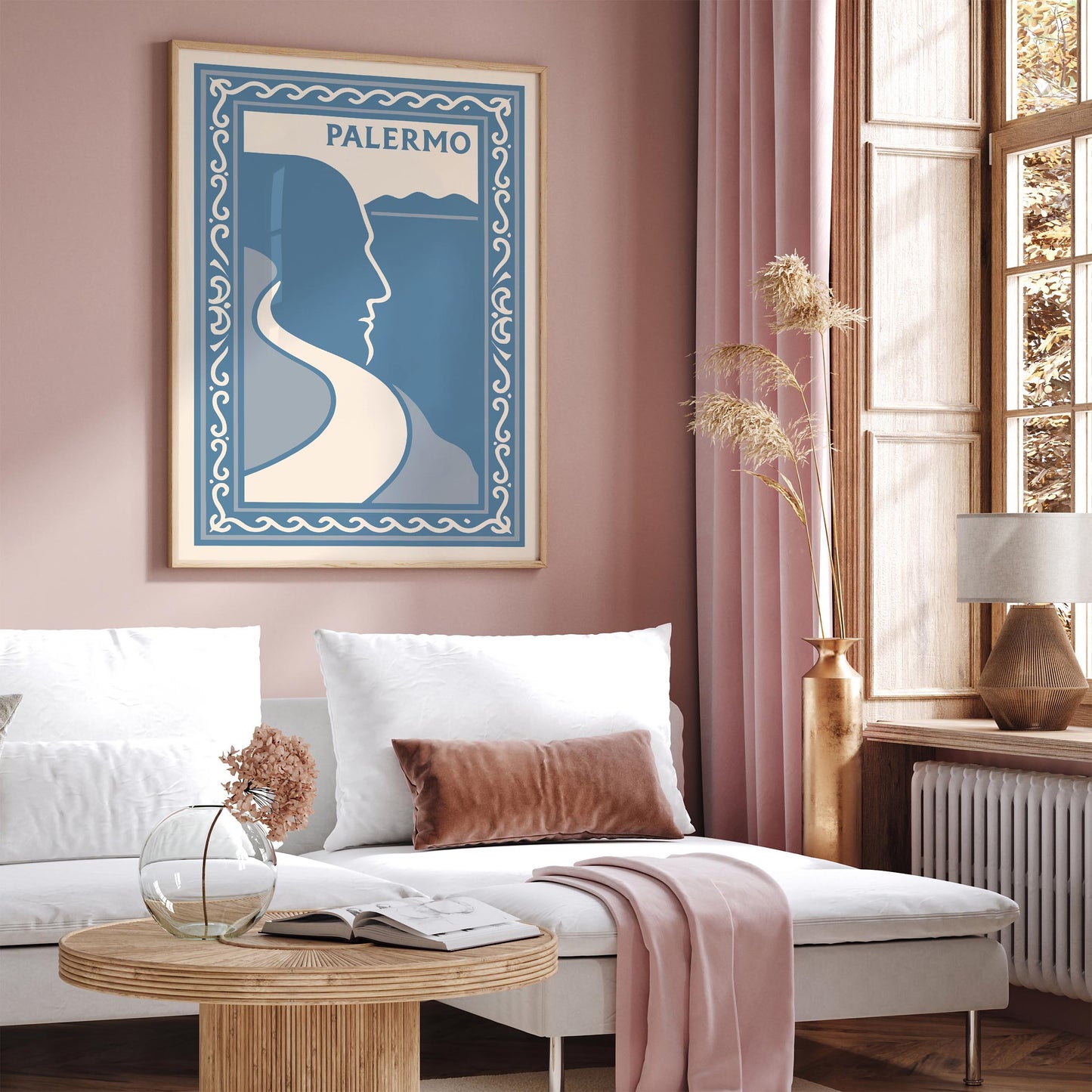 Modern Blue Palermo Poster 2026