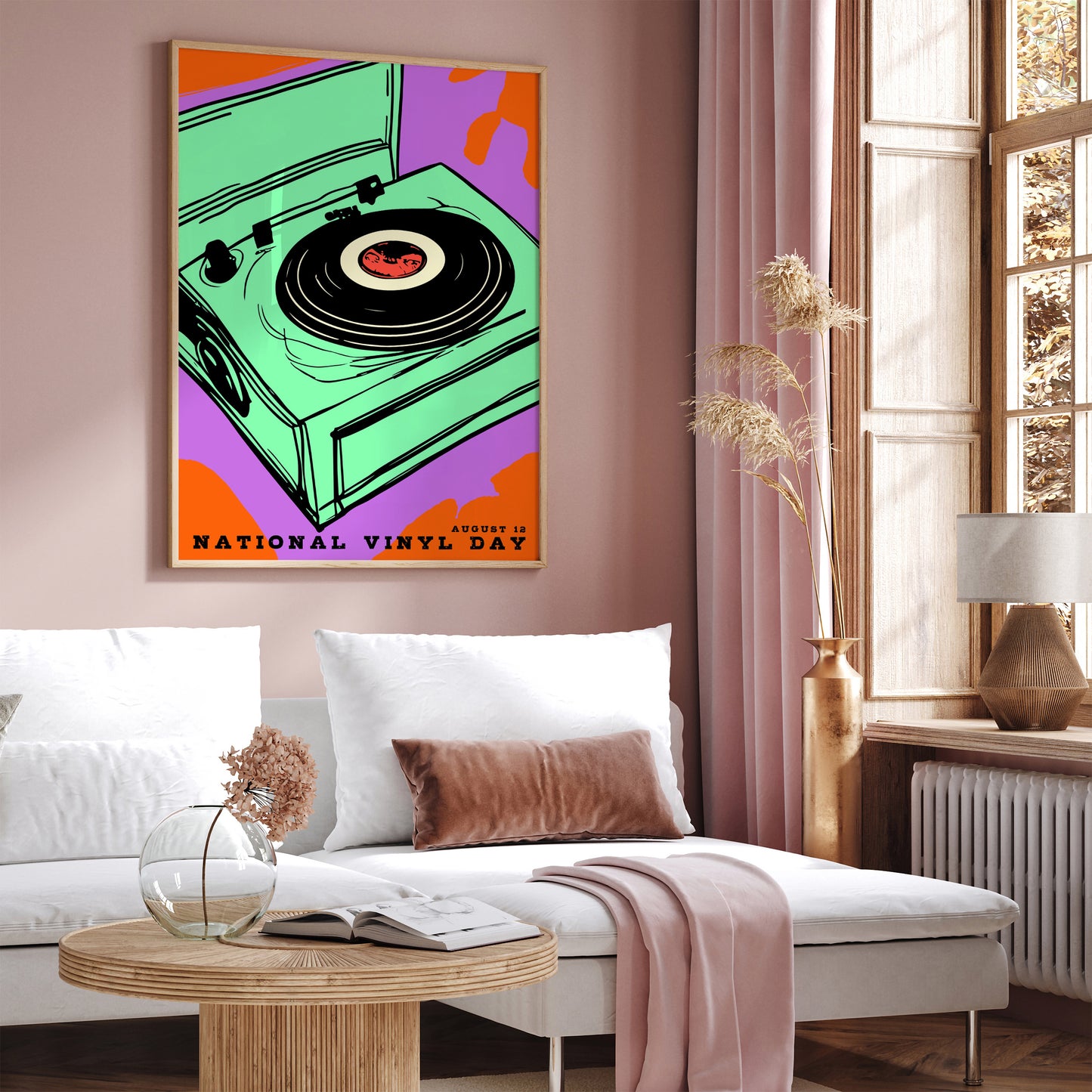 National Vinyl Day Retro Colorful Poster