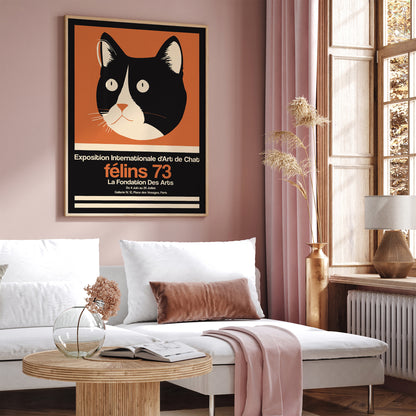 French Cat Exhibition Vintage Poster