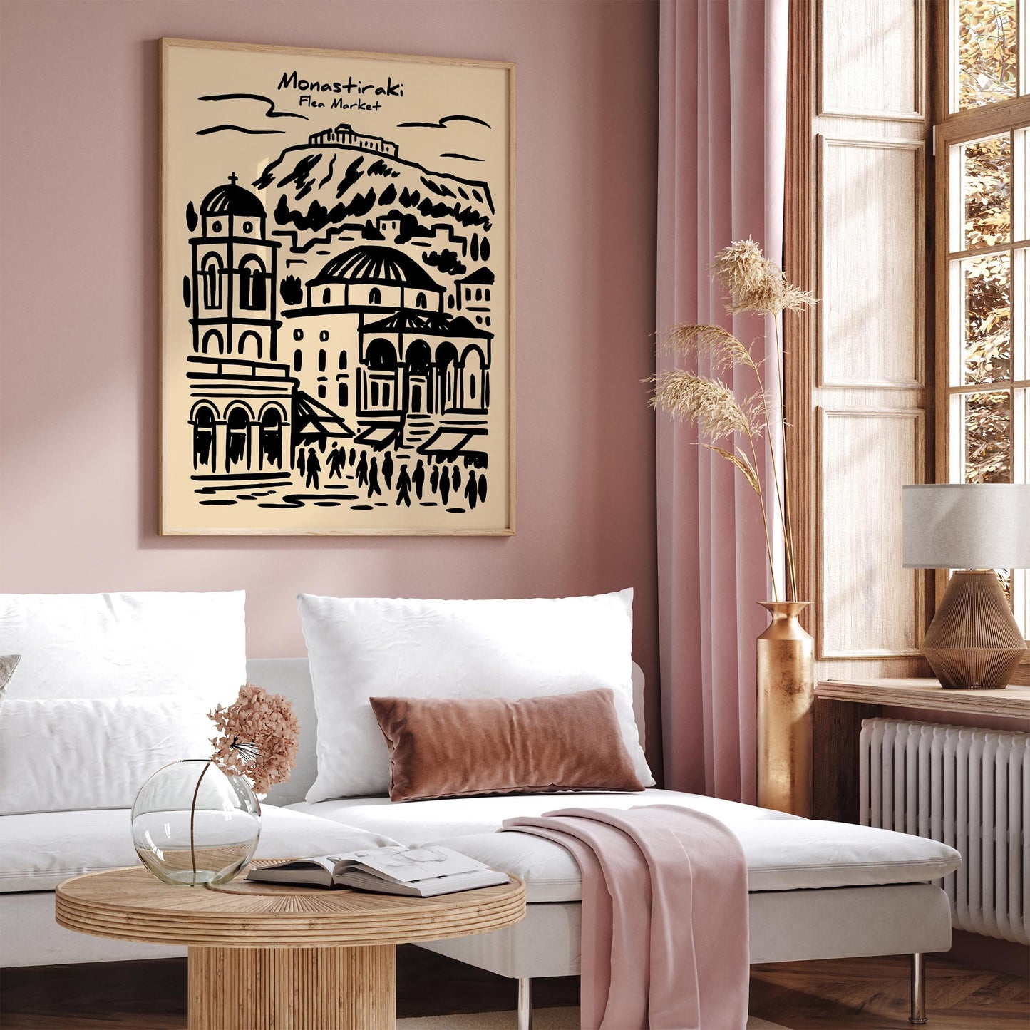 Monastiraki Market Poster - Athens Greece Travel Wall Art