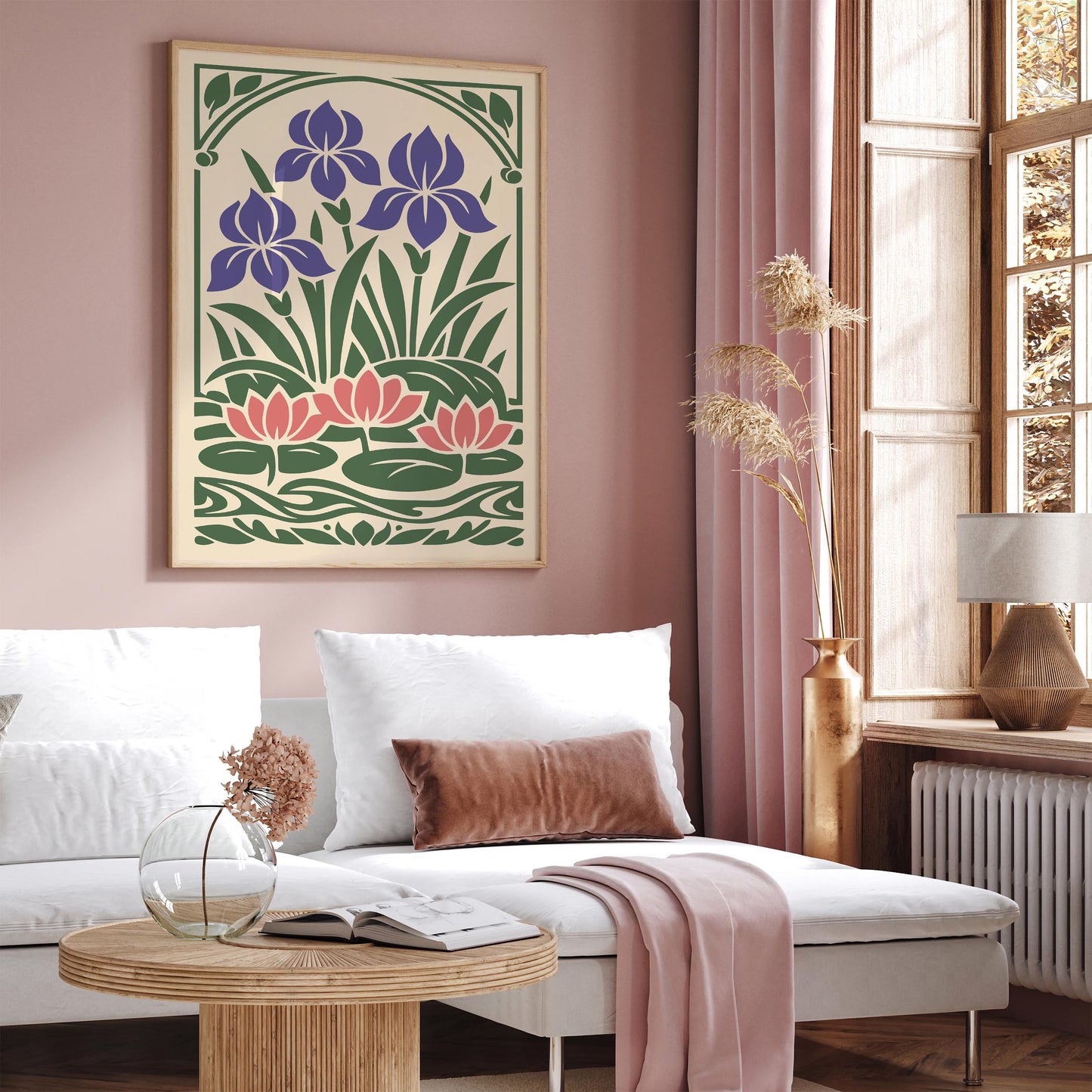 Water Lilies Botanical Poster