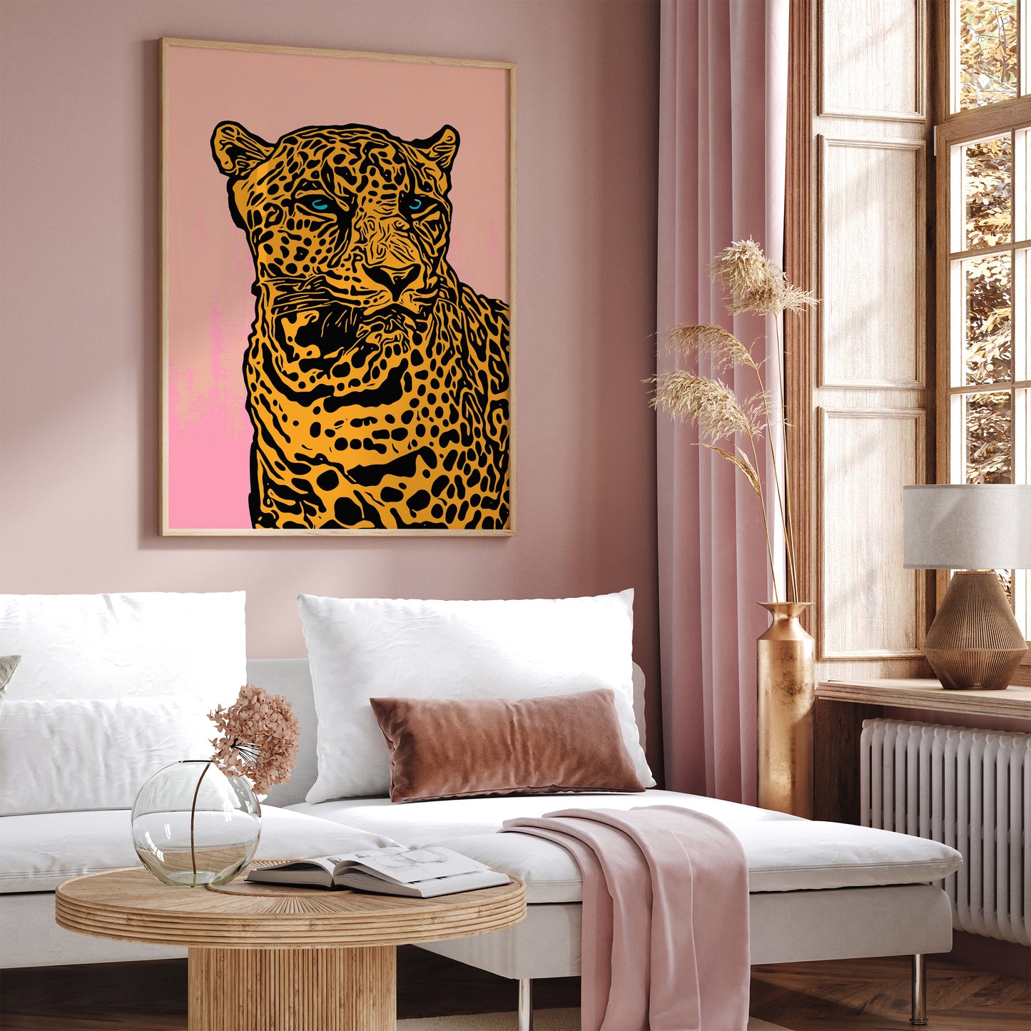 Pink Trendy Cheetah Art Print