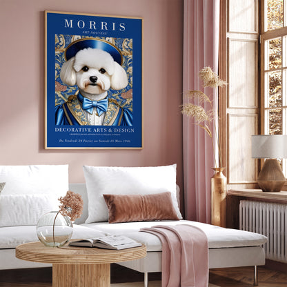 Shih Tzu Dog Victorian Blue Poster