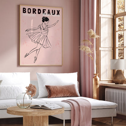 Bordeaux French Ballerina Poster