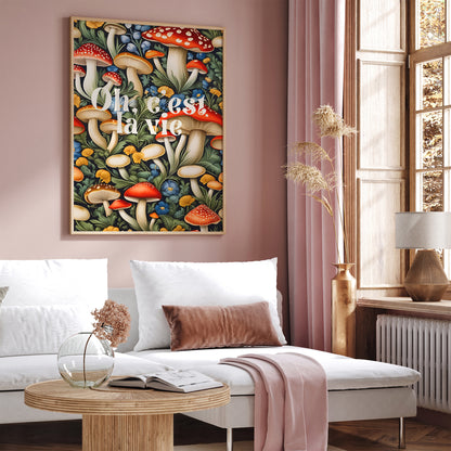 Oh C'est La Vie Mushrooms Wall Art