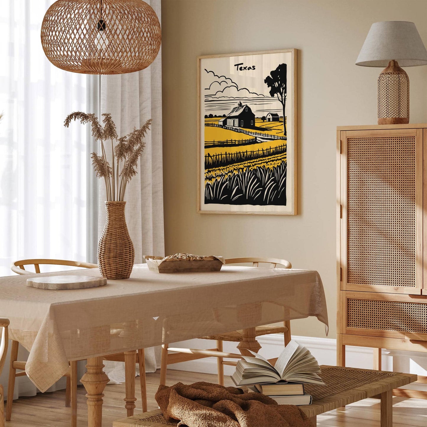Texas Landscape Travel Art Print