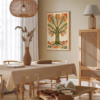 Afrohemian Tree of Life Wall Art Poster