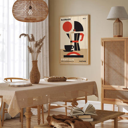 Bauhaus Cafe Harvard Exhibition Poster – Modern Art Wall Print