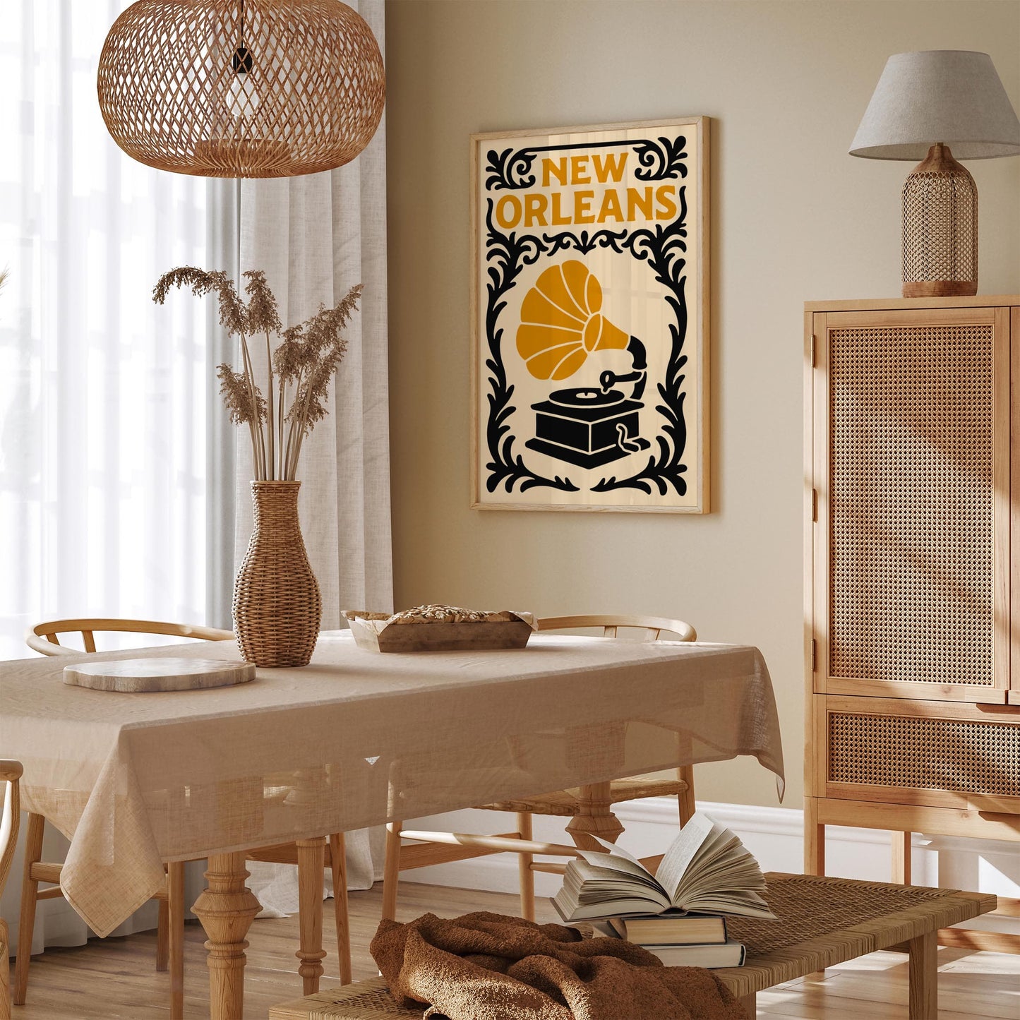 New Orleans Music Poster, Jazz Lovers Wall Art Print