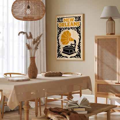 New Orleans Music Poster, Jazz Lovers Wall Art Print