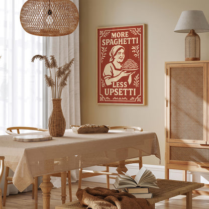 Italian Mama Spaghetti Quote Art Poster