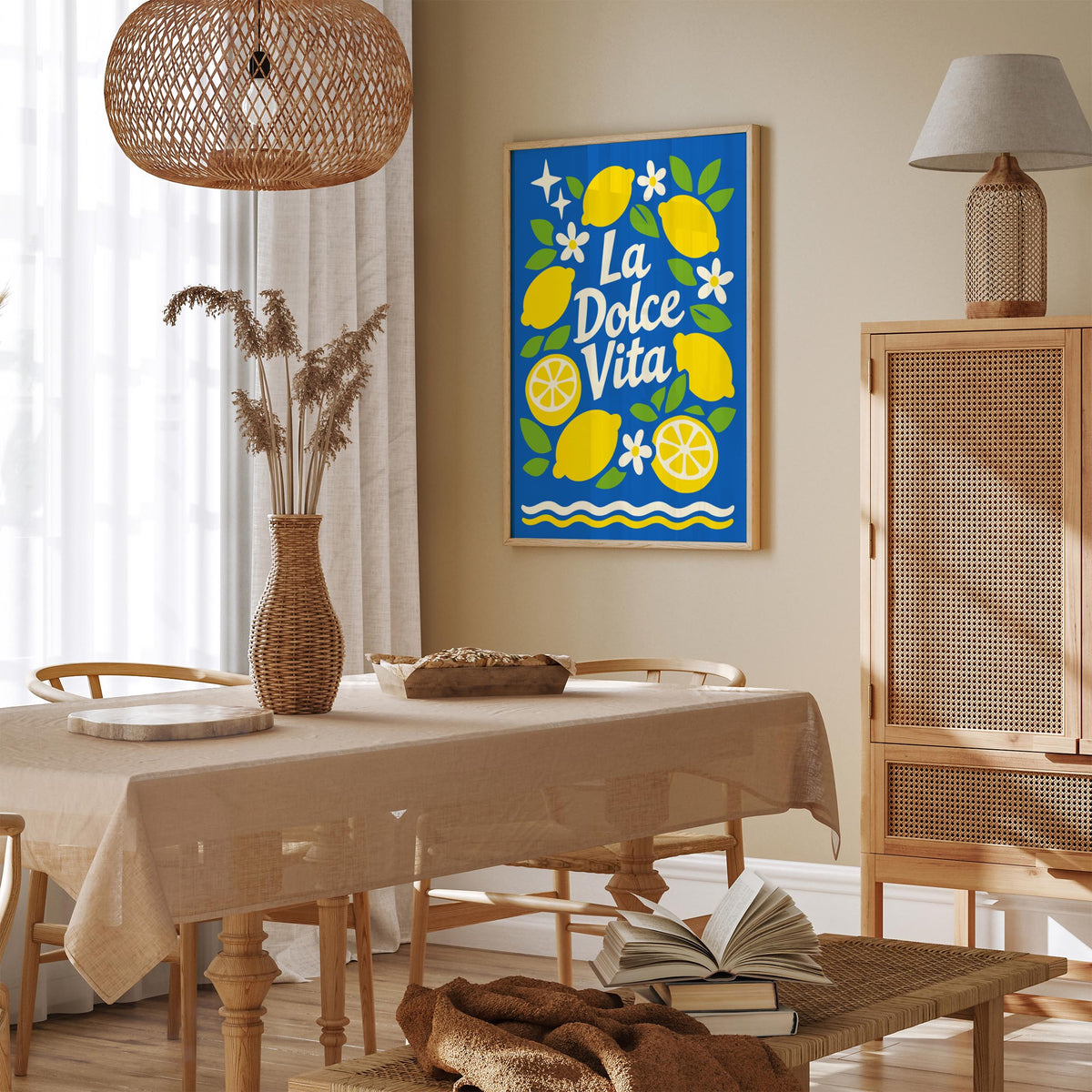 La Dolce Vita Lemon Quote Poster