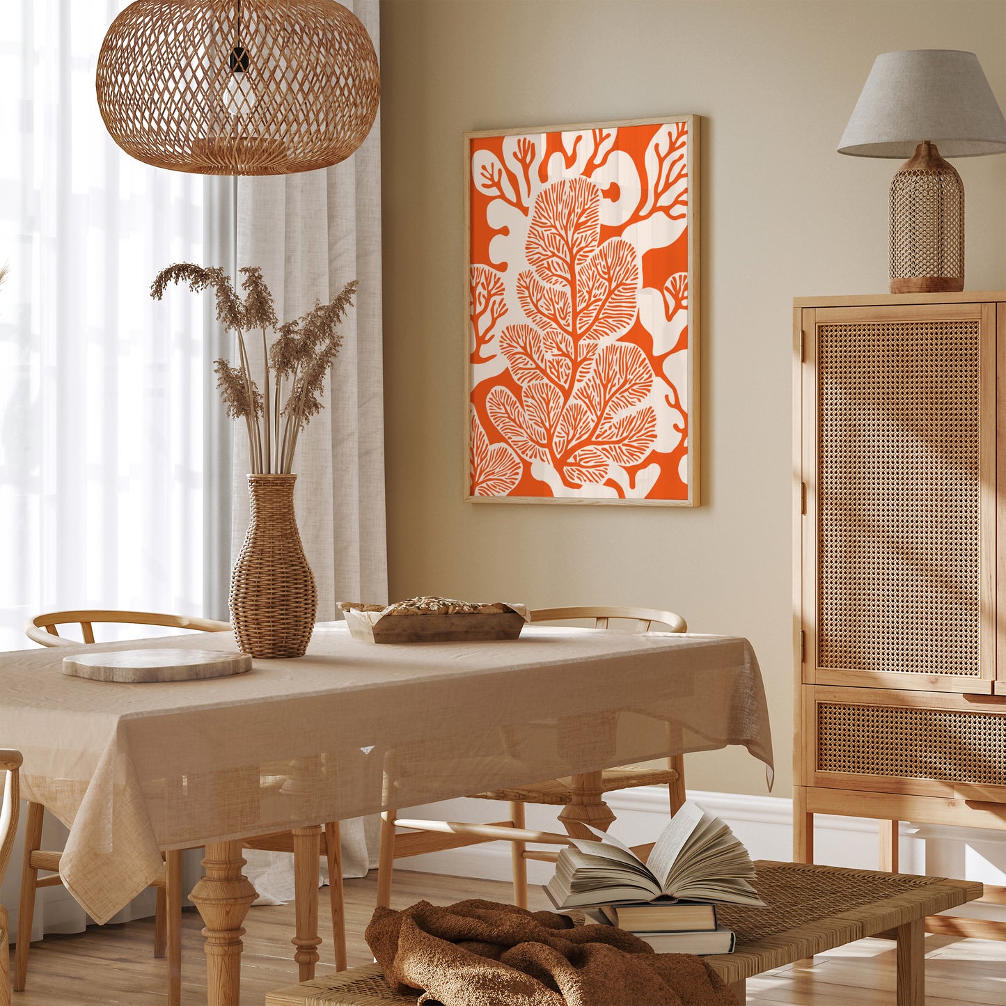 Orange Coral Reefs Wall Art